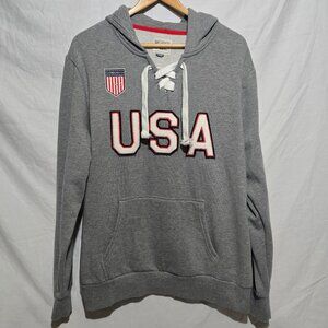 RSVLTS The Roosevelts ALL AMERICAN USA HOODIE - Gray - Sz XL*